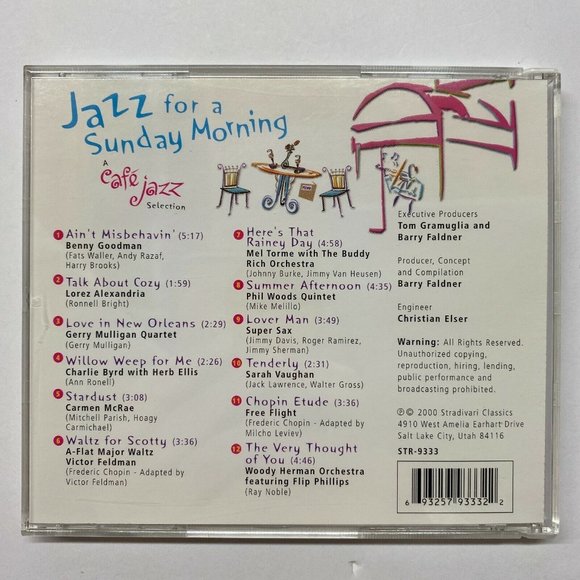 Jazz For A Sunday Morning by Various Artists (CD, 2000, Stradivari Classics) - Picture 2 of 2